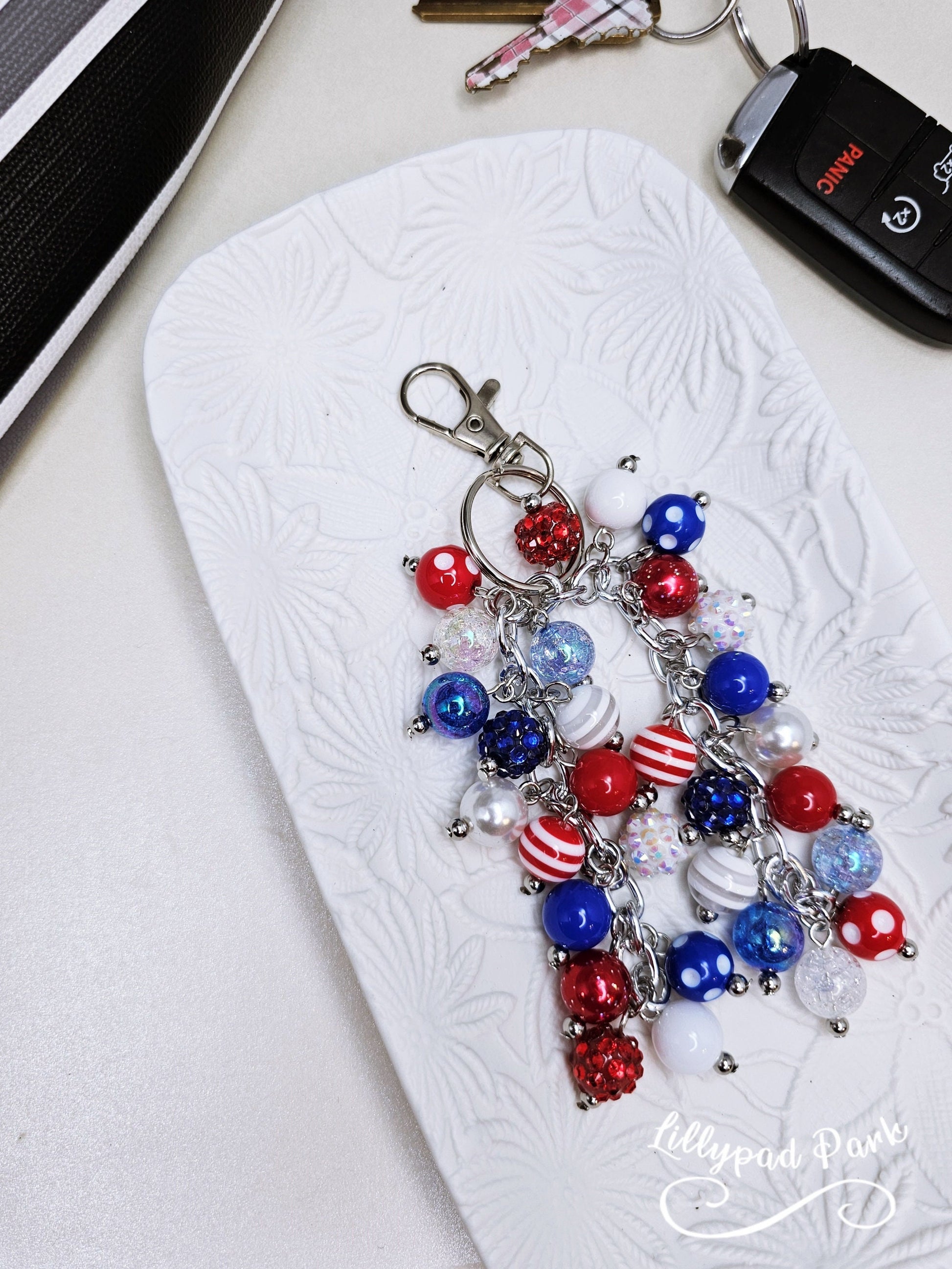 American Flag Purse charm