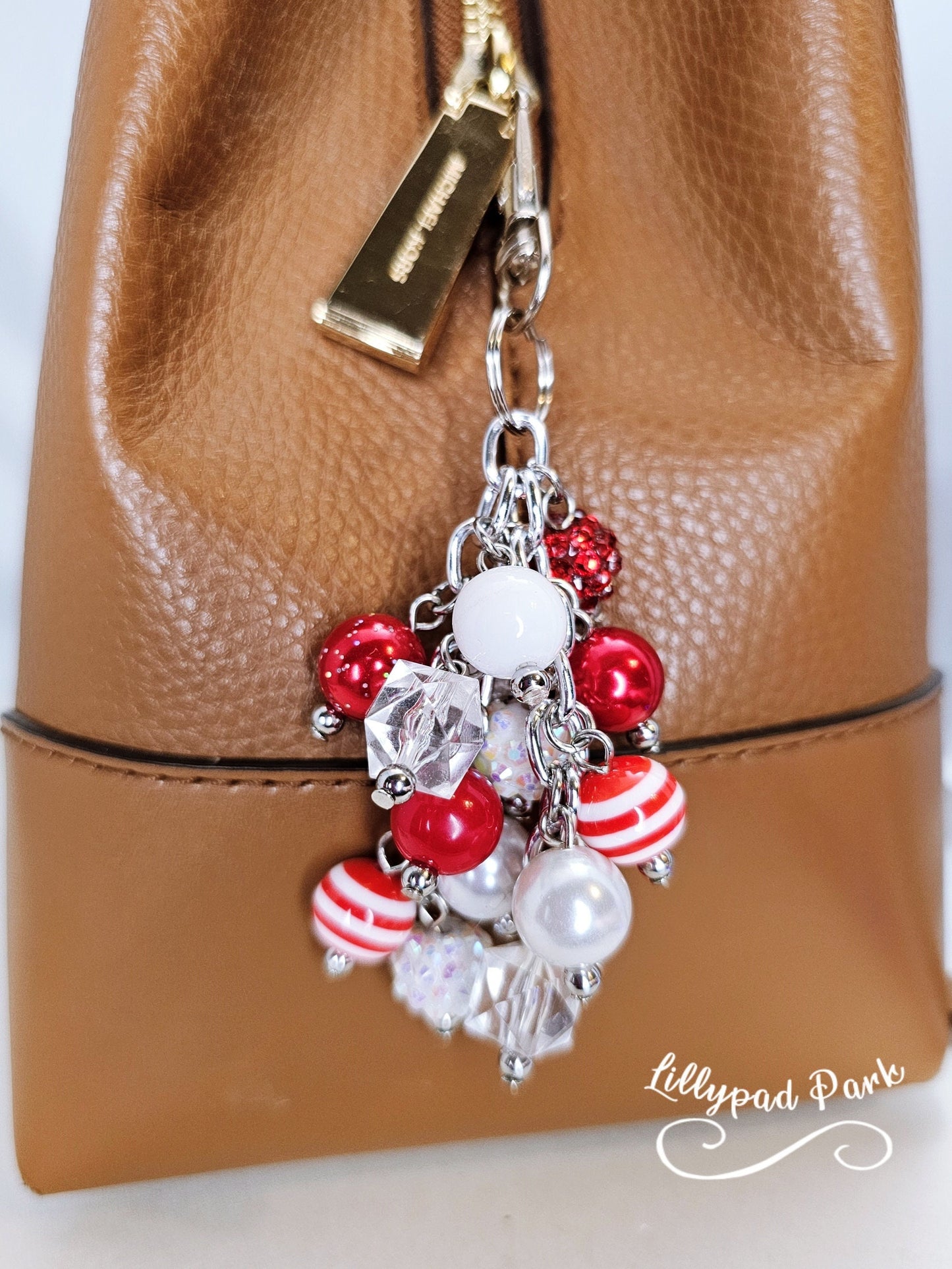 Candy Cane Mini Purse Charm