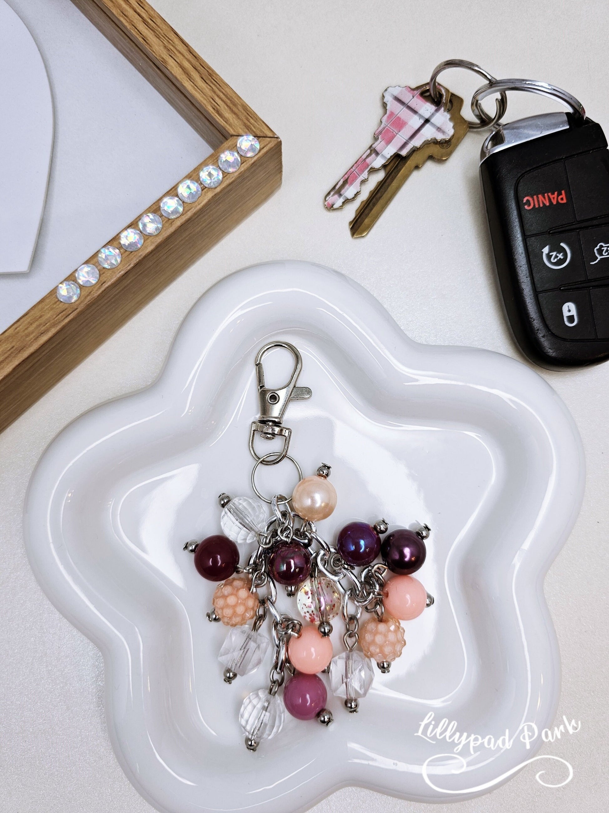 Peach Berry Mini Purse Charm
