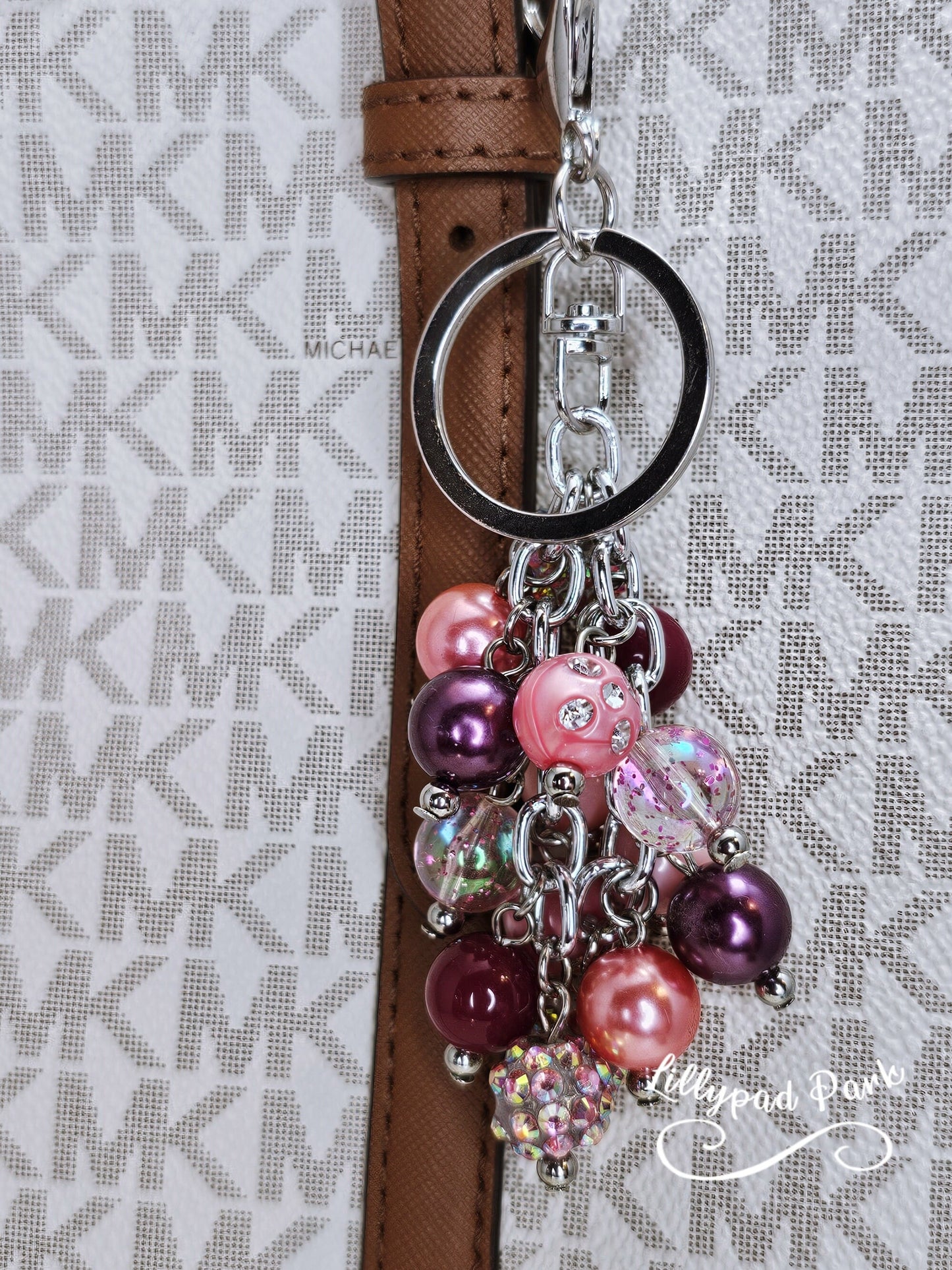 Maroon Rose Mini Purse Charm