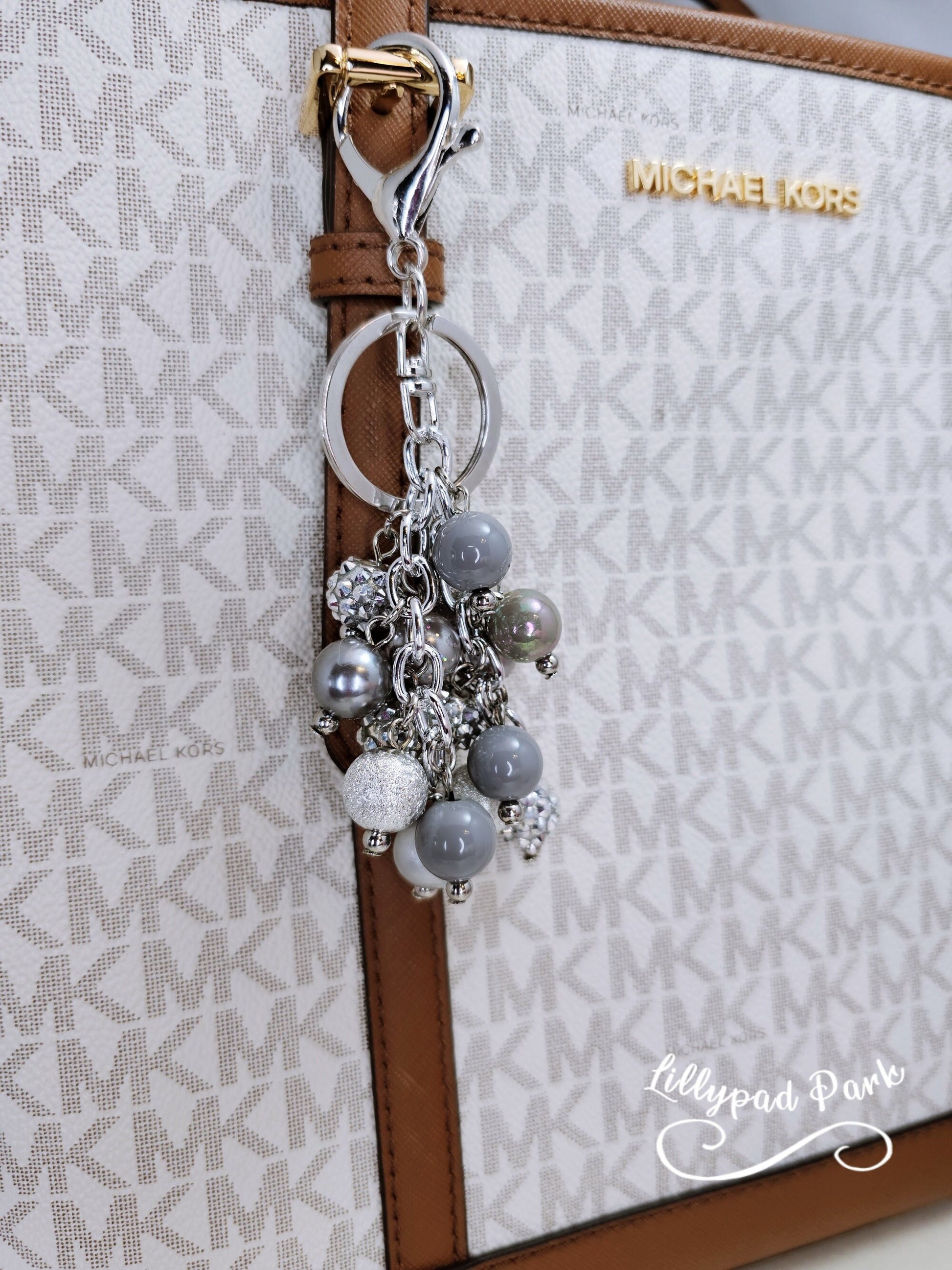 Shimmering Silver Mini Purse Charm