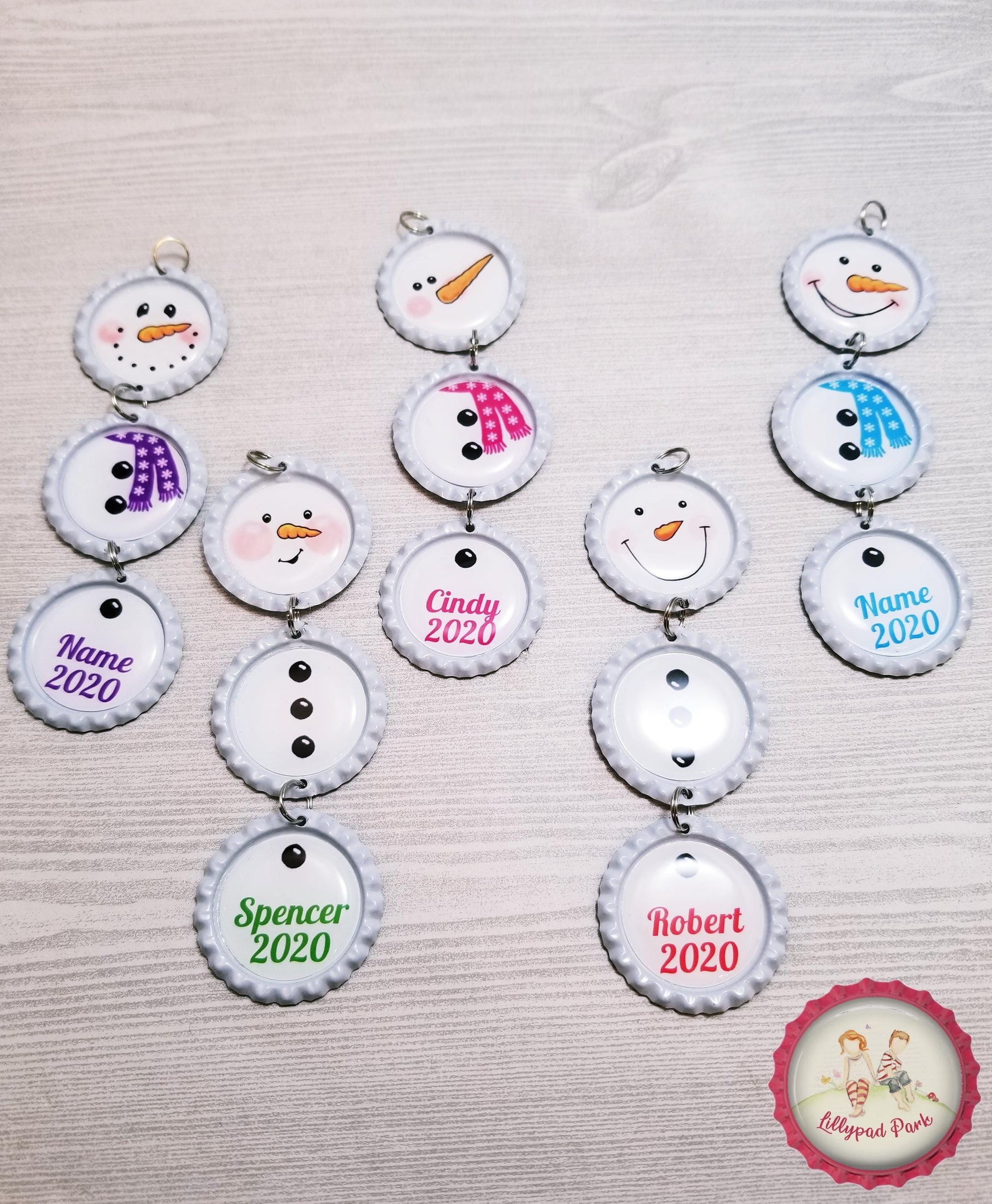Snowman Personalized Ornaments, Christmas gift Xmas Snowmen, Snowmen Decorations, 2024 Ornament