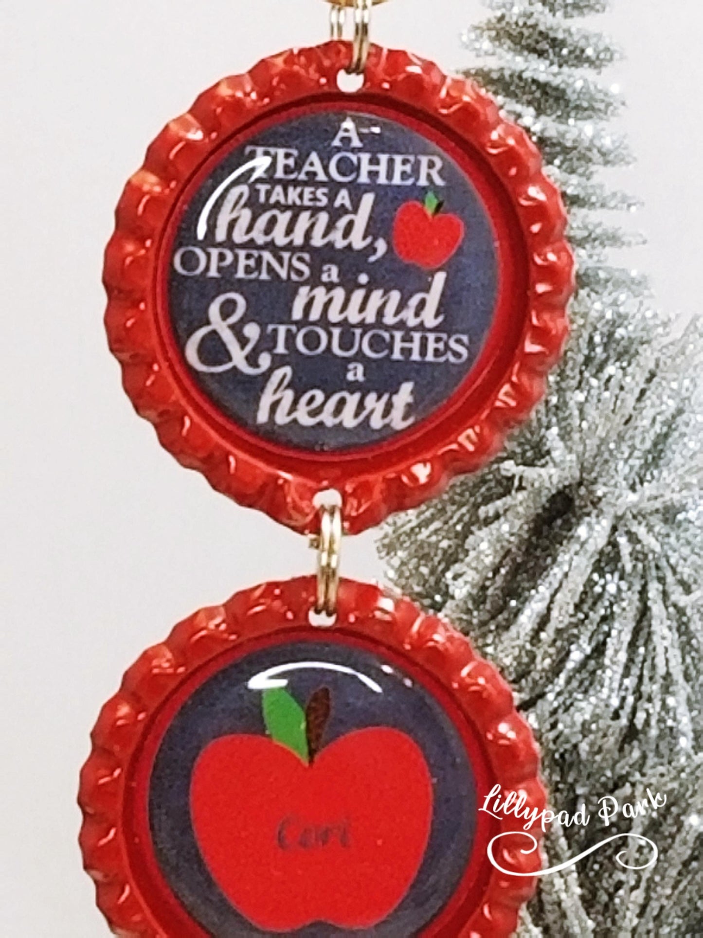 Custom Teacher Christmas Ornament, Personalized Teacher Ornament, Teacher Gift, Teacher Appreciation Gift, Teacher Keepsake Gift