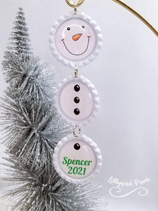 Snowman Personalized Ornaments, Christmas gift Xmas Snowmen, Snowmen Decorations, 2024 Ornament