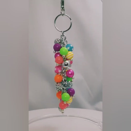 Handmade Beaded Purse Charm or Bag Charm that dangles like a keychain