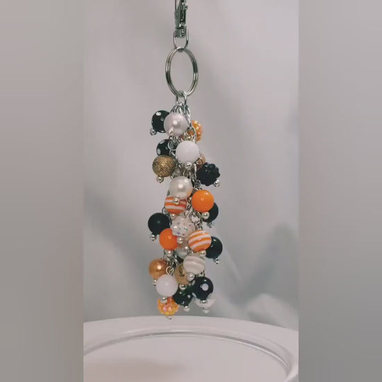 Handmade Beaded Purse Charm or Bag Charm that dangles like a keychain