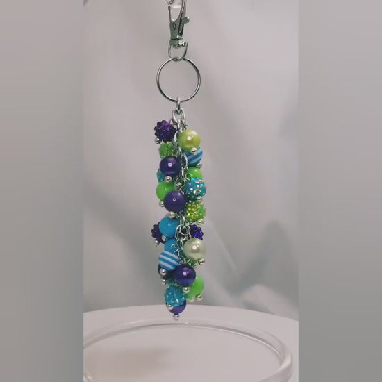 Handmade Beaded Purse Charm or Bag Charm that dangles like a keychain