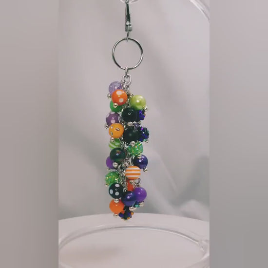 Handmade Beaded Purse Charm or Bag Charm that dangles like a keychain