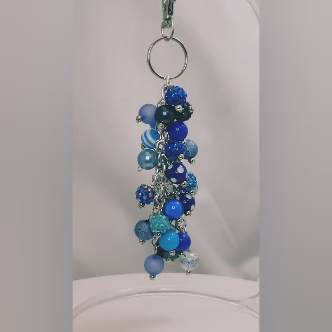 Handmade Beaded Purse Charm or Bag Charm that dangles like a keychain