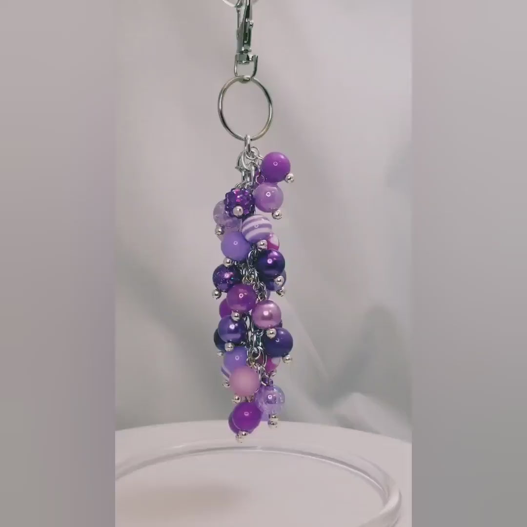 Purple Mothers Day Purse Charm, Bag charm