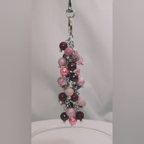 Maroon and Plum Mothers Day Purse Charm, Bag charm
