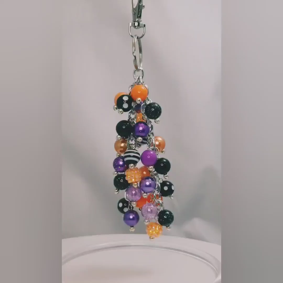 Handmade Beaded Purse Charm or Bag Charm that dangles like a keychain