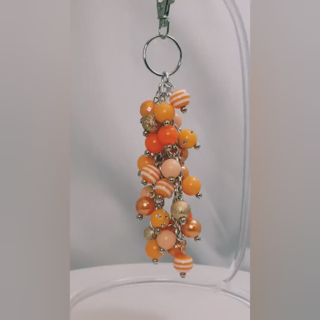 Handmade Beaded Purse Charm or Bag Charm that dangles like a keychain