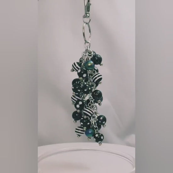 Handmade Beaded Purse Charm or Bag Charm that dangles like a keychain