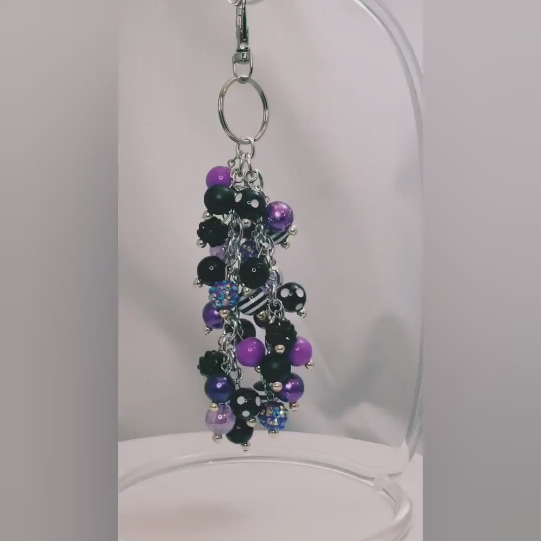 Handmade Beaded Purse Charm or Bag Charm that dangles like a keychain