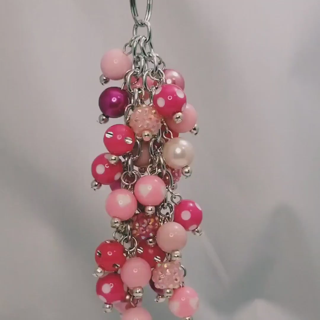 Handmade Beaded Purse Charm or Bag Charm that dangles like a keychain