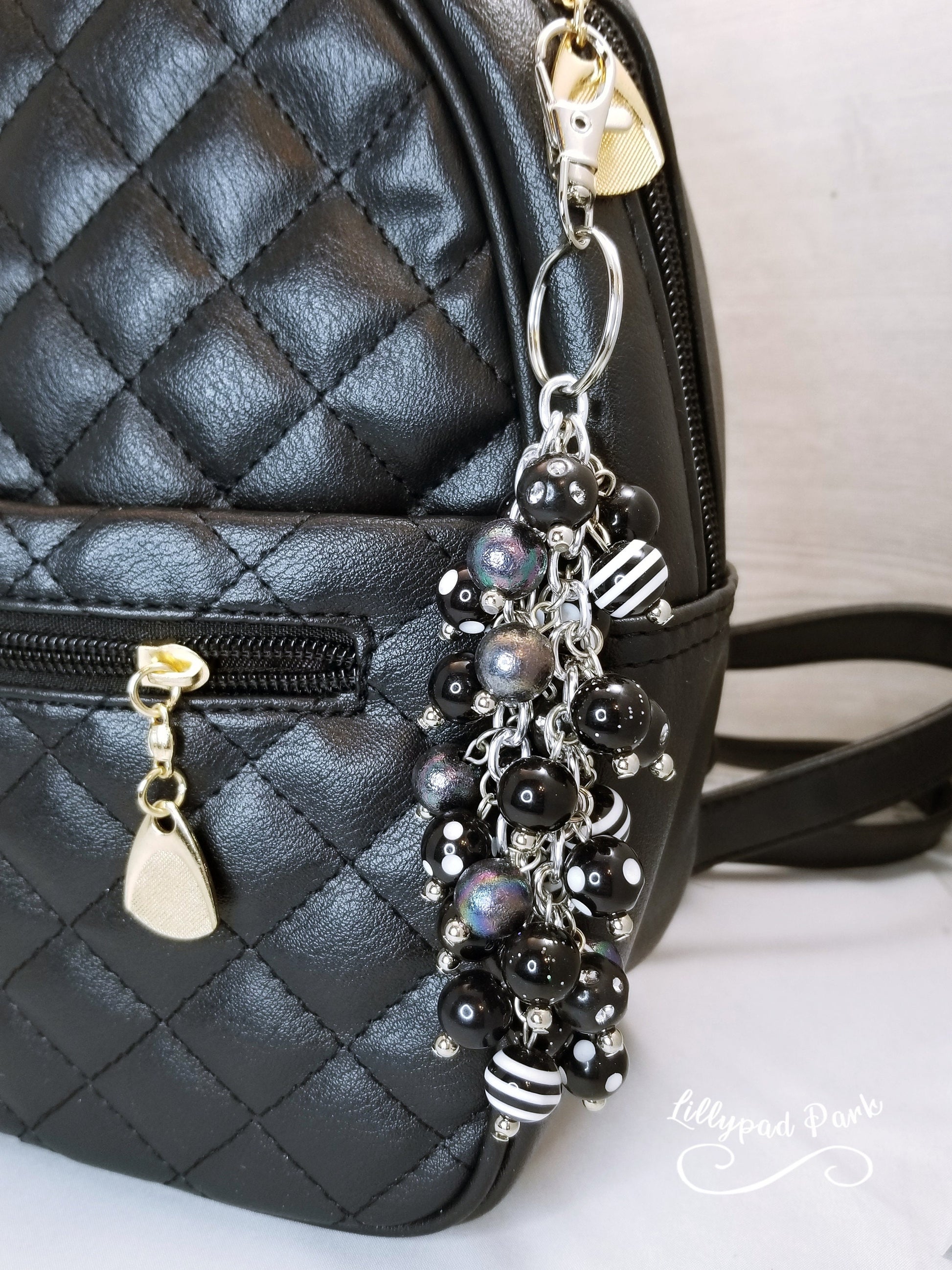 Handmade Beaded Purse Charm or Bag Charm that dangles like a keychain