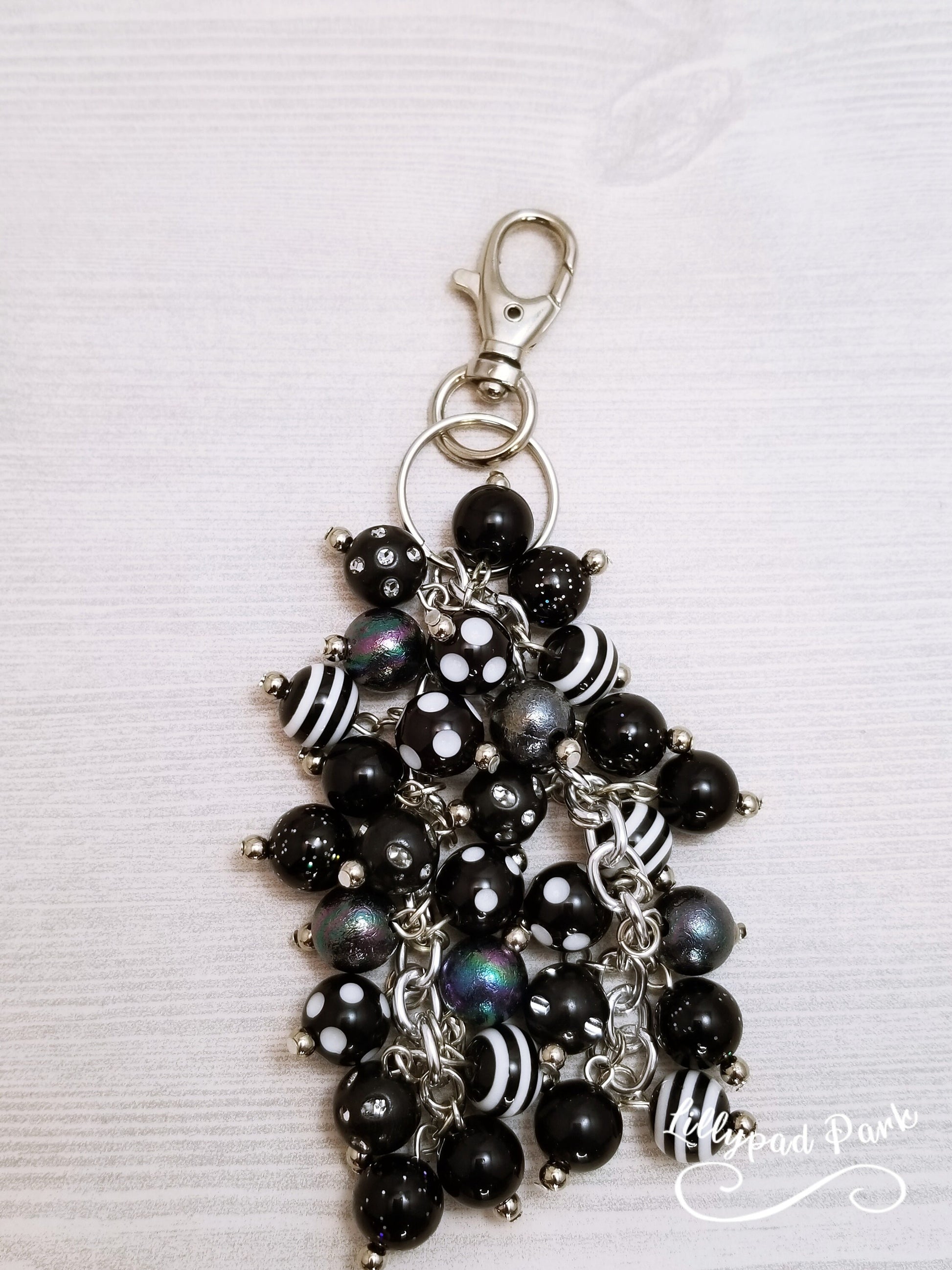 Handmade Beaded Purse Charm or Bag Charm that dangles like a keychain