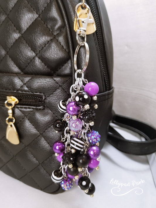 Handmade Beaded Purse Charm or Bag Charm that dangles like a keychain