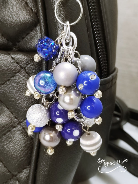 Handmade Beaded  Mini Purse Charm or Bag Charm that dangles like a keychain