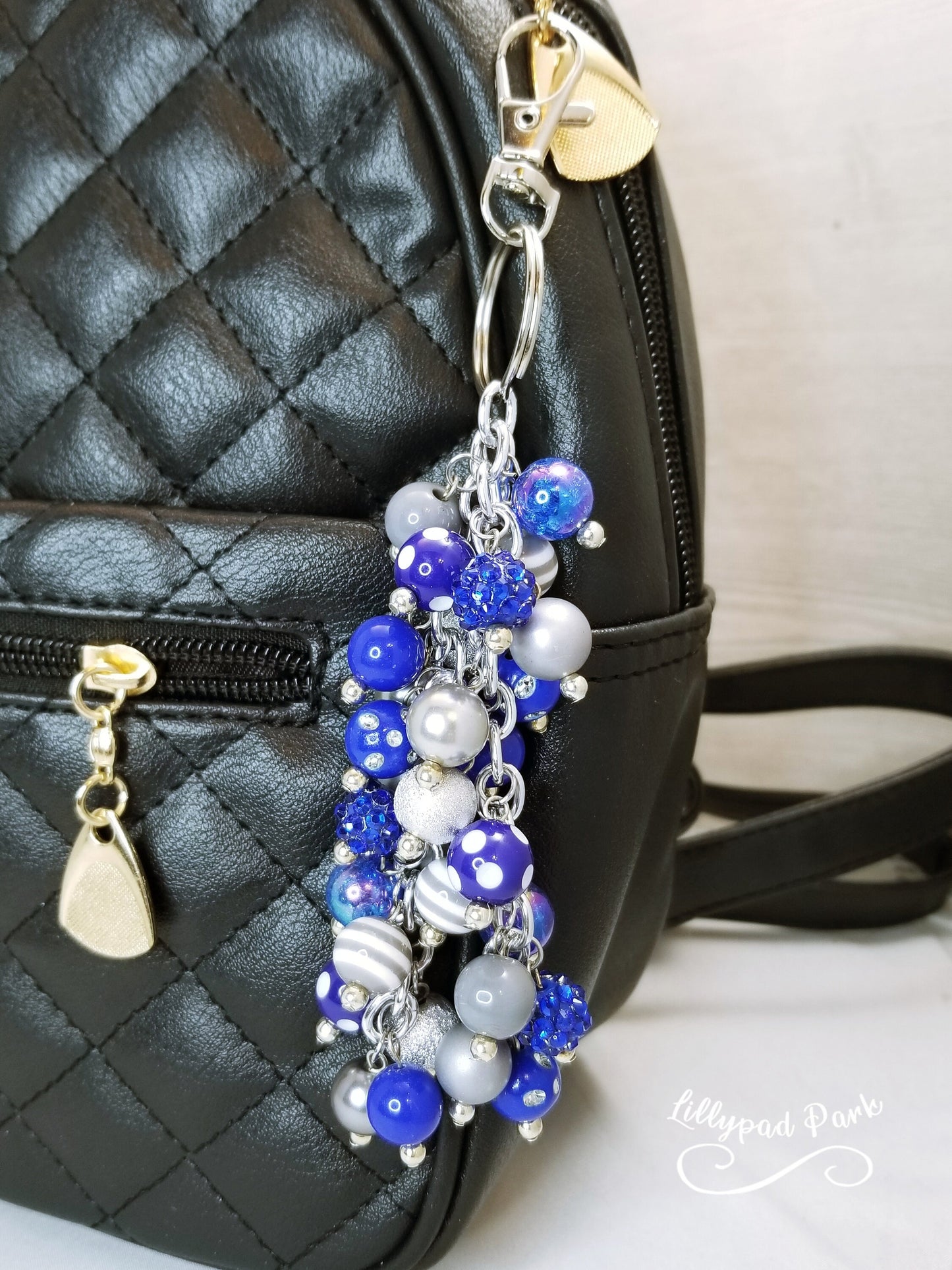 Handmade Beaded Purse Charm or Bag Charm that dangles like a keychain