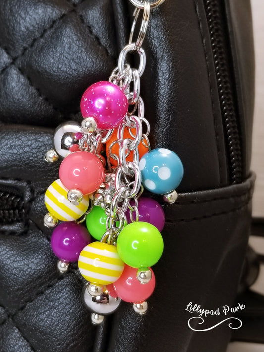 Handmade Beaded Mini Purse Charm or Bag Charm that dangles like a keychain