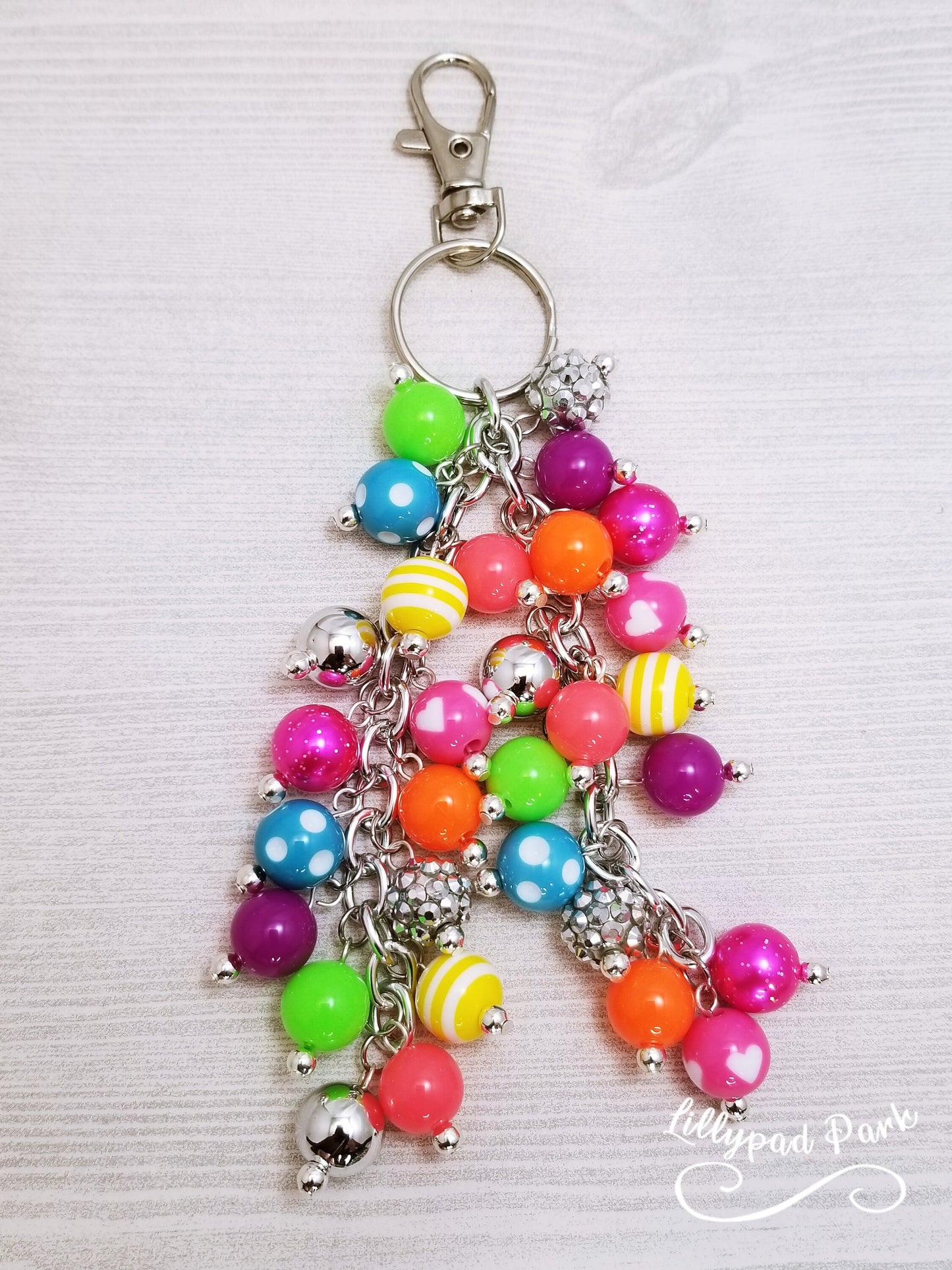 Handmade Beaded Purse Charm or Bag Charm that dangles like a keychain