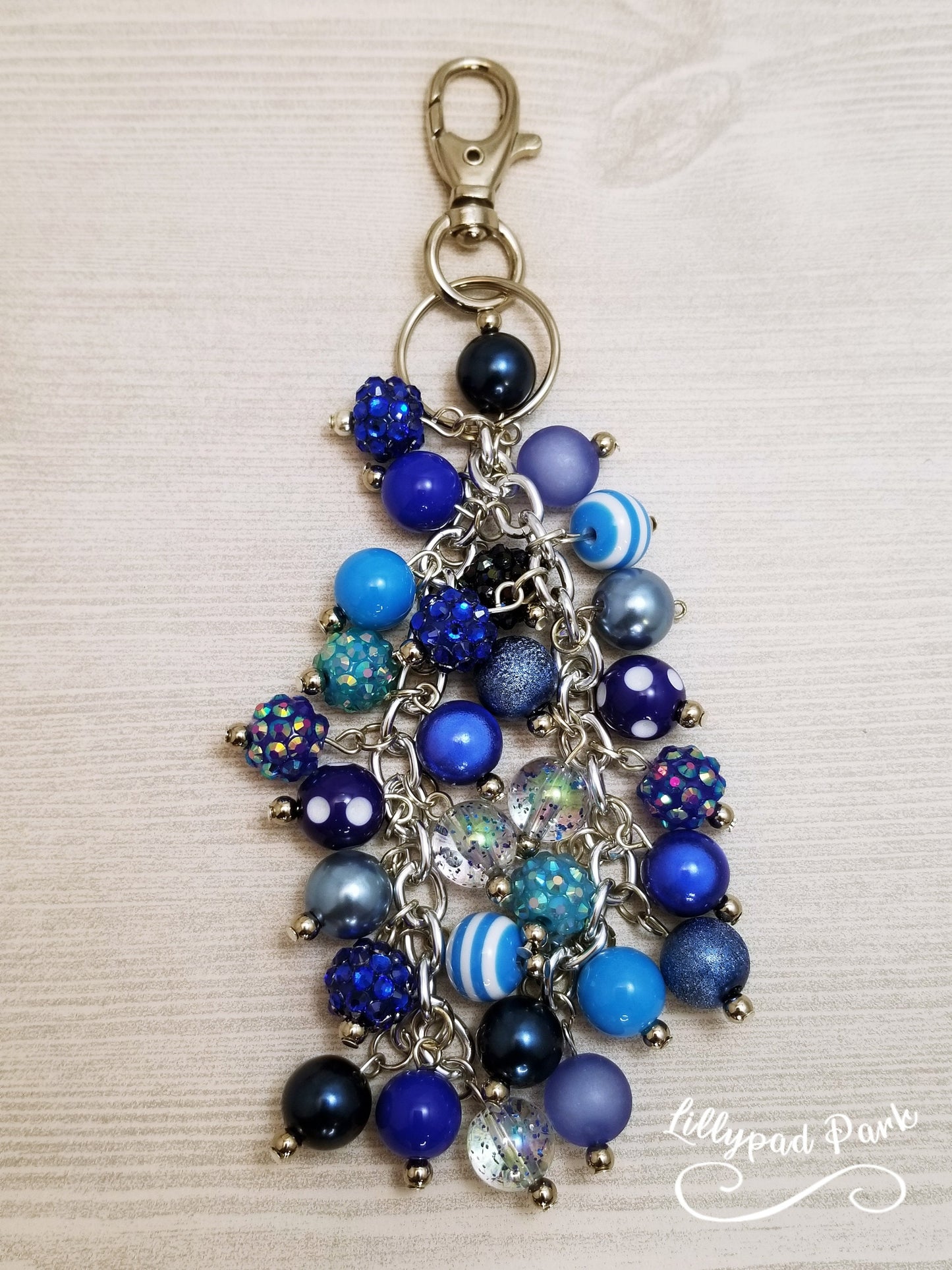 Handmade Beaded Purse Charm or Bag Charm that dangles like a keychain