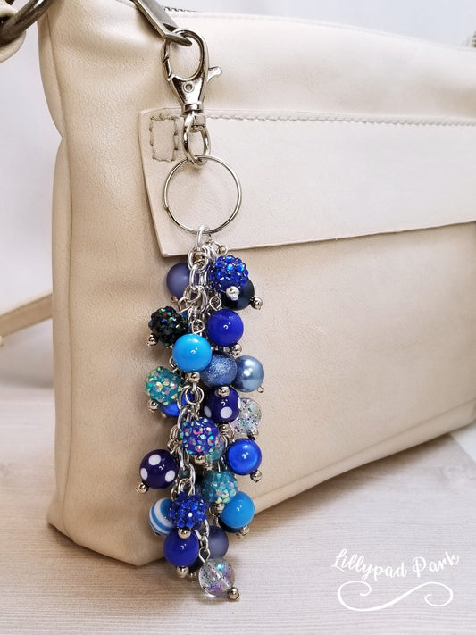 Handmade Beaded Purse Charm or Bag Charm that dangles like a keychain