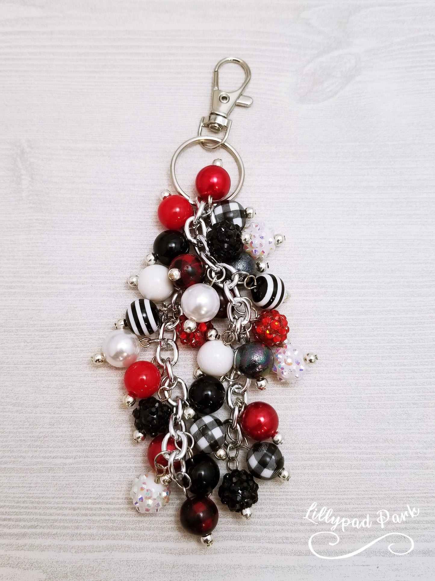 Handmade Beaded Purse Charm or Bag Charm that dangles like a keychain