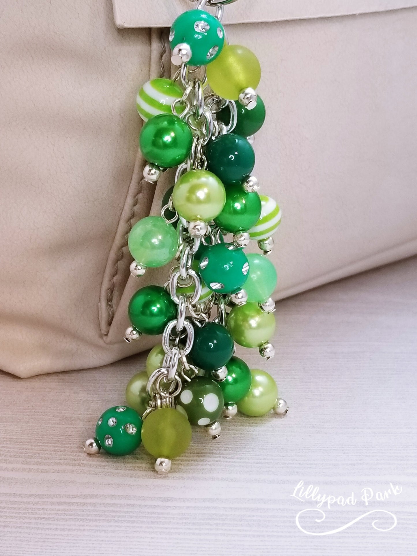 Handmade Beaded Purse Charm or Bag Charm that dangles like a keychain