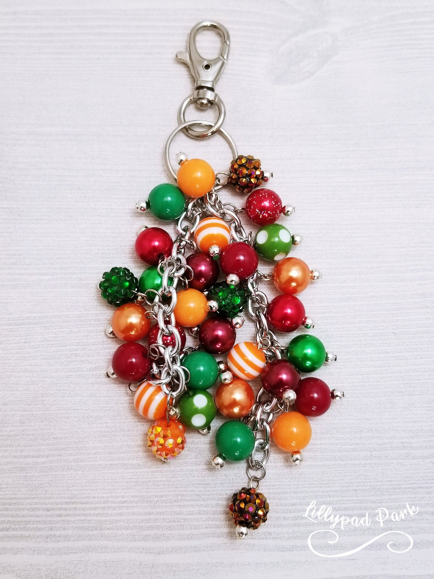 Handmade Beaded Purse Charm or Bag Charm that dangles like a keychain