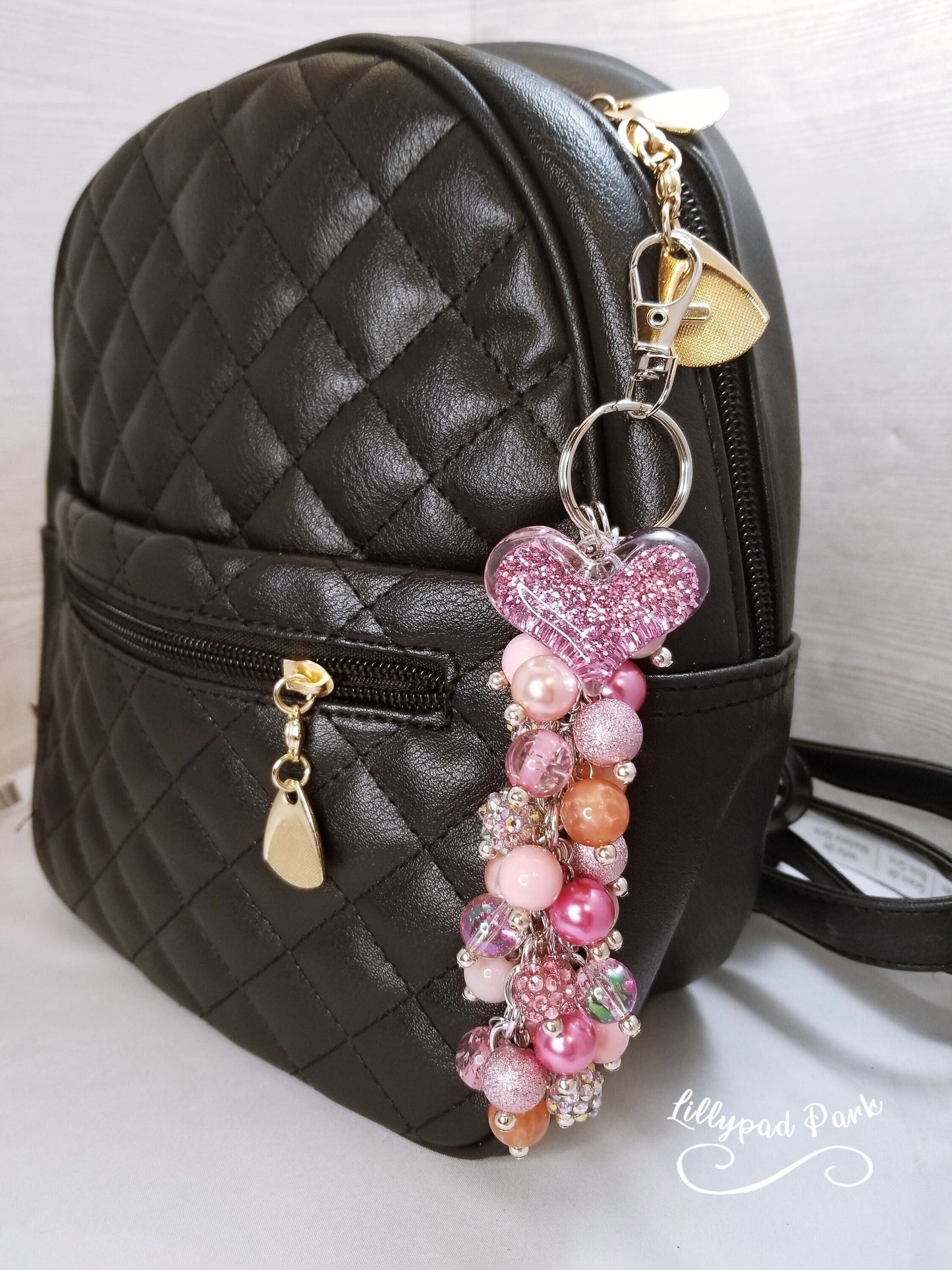 Handmade Beaded Purse Charm or Bag Charm that dangles like a keychain