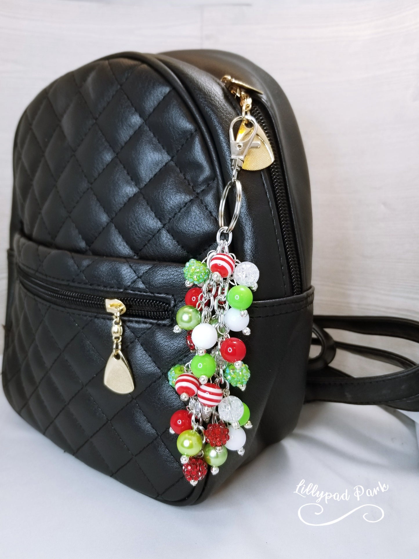 Handmade Beaded Purse Charm or Bag Charm that dangles like a keychain