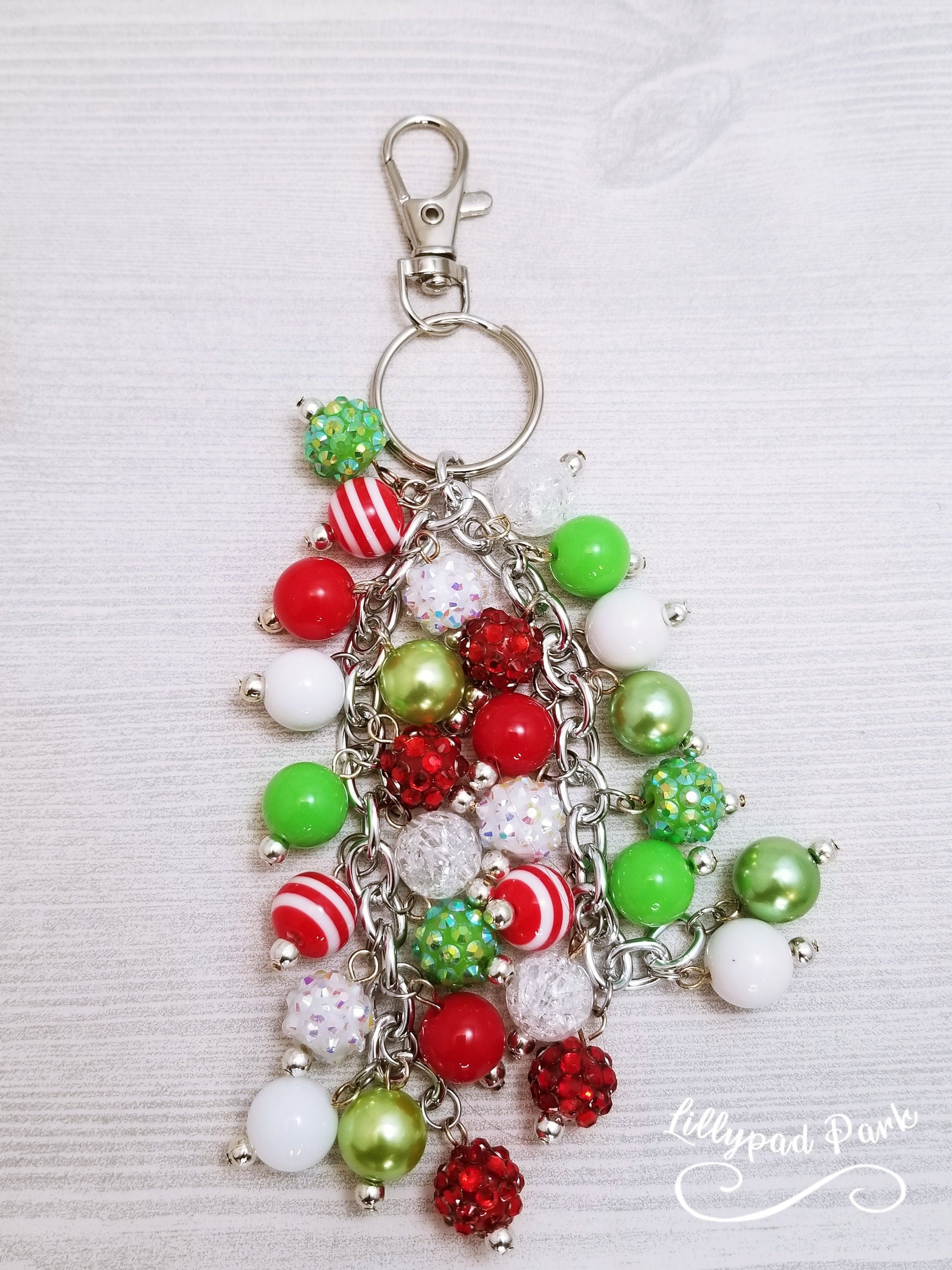 Handmade Beaded Purse Charm or Bag Charm that dangles like a keychain