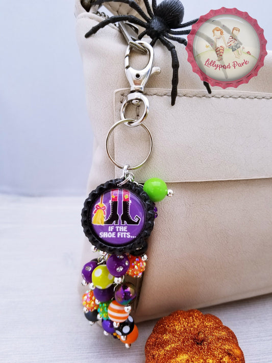 Handmade Beaded Purse Charm or Bag Charm that dangles like a keychain