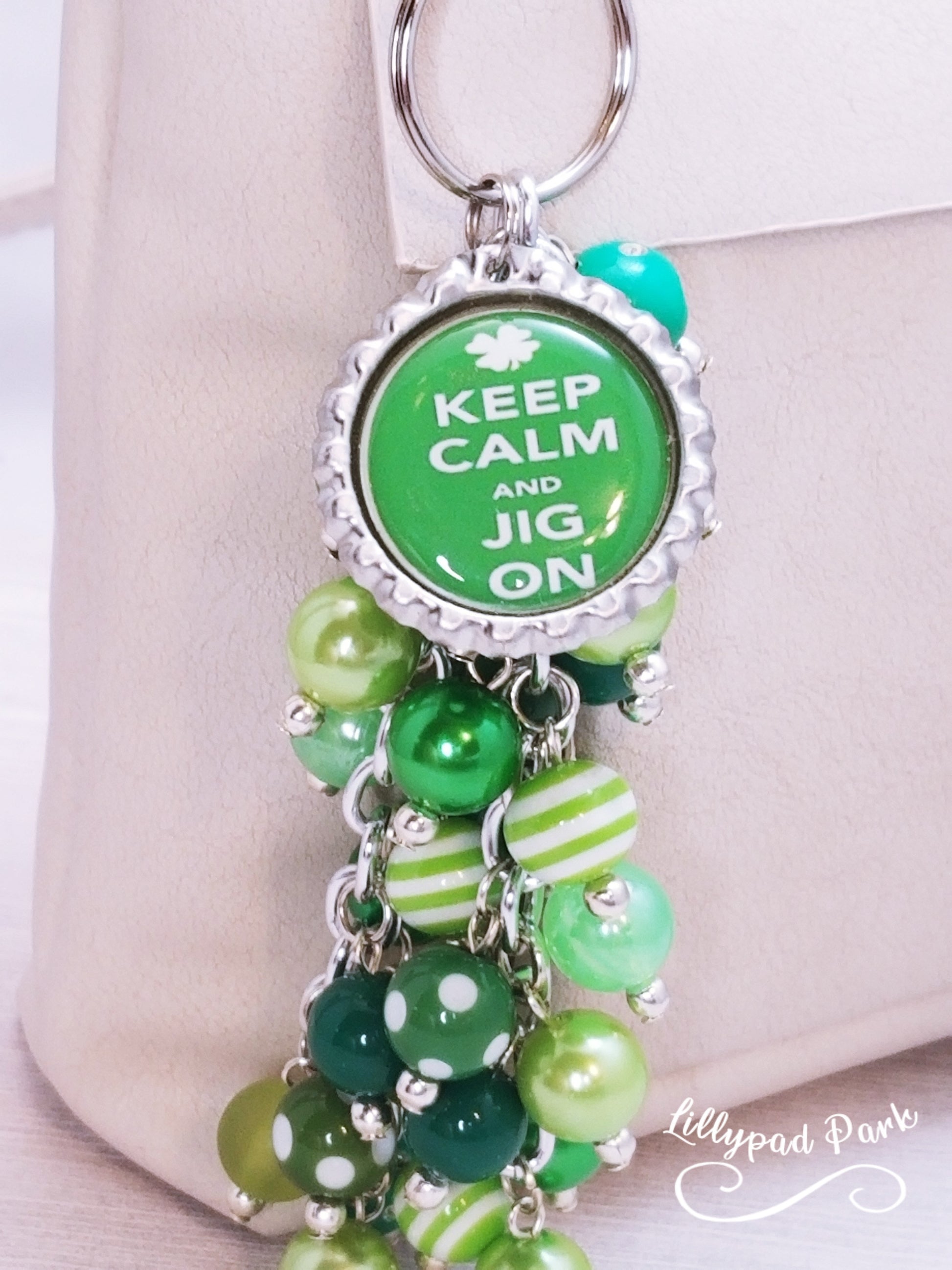 Handmade Beaded Purse Charm or Bag Charm that dangles like a keychain