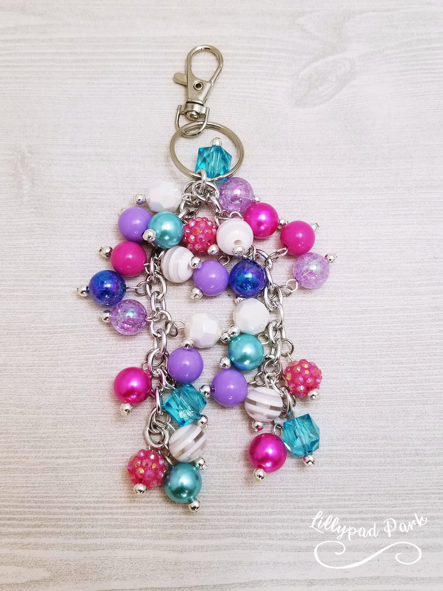 Handmade Beaded Purse Charm or Bag Charm that dangles like a keychain