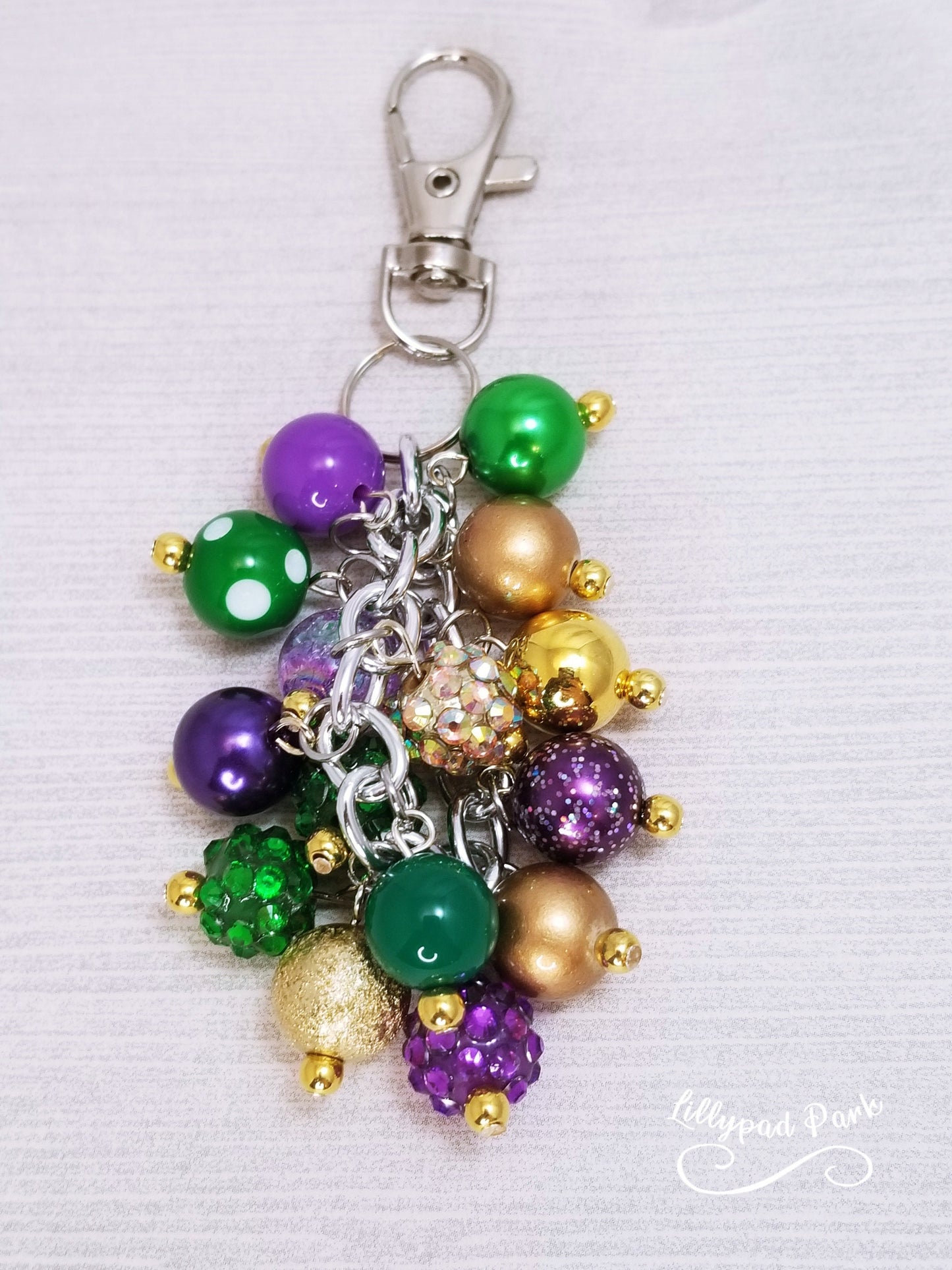 Handmade Beaded Mini Purse Charm or Bag Charm that dangles like a keychain