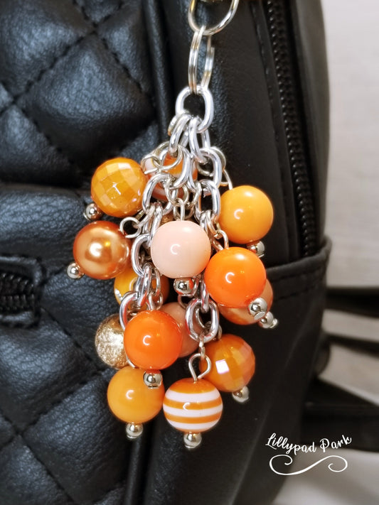 Handmade Beaded Mini Purse Charm or Bag Charm that dangles like a keychain