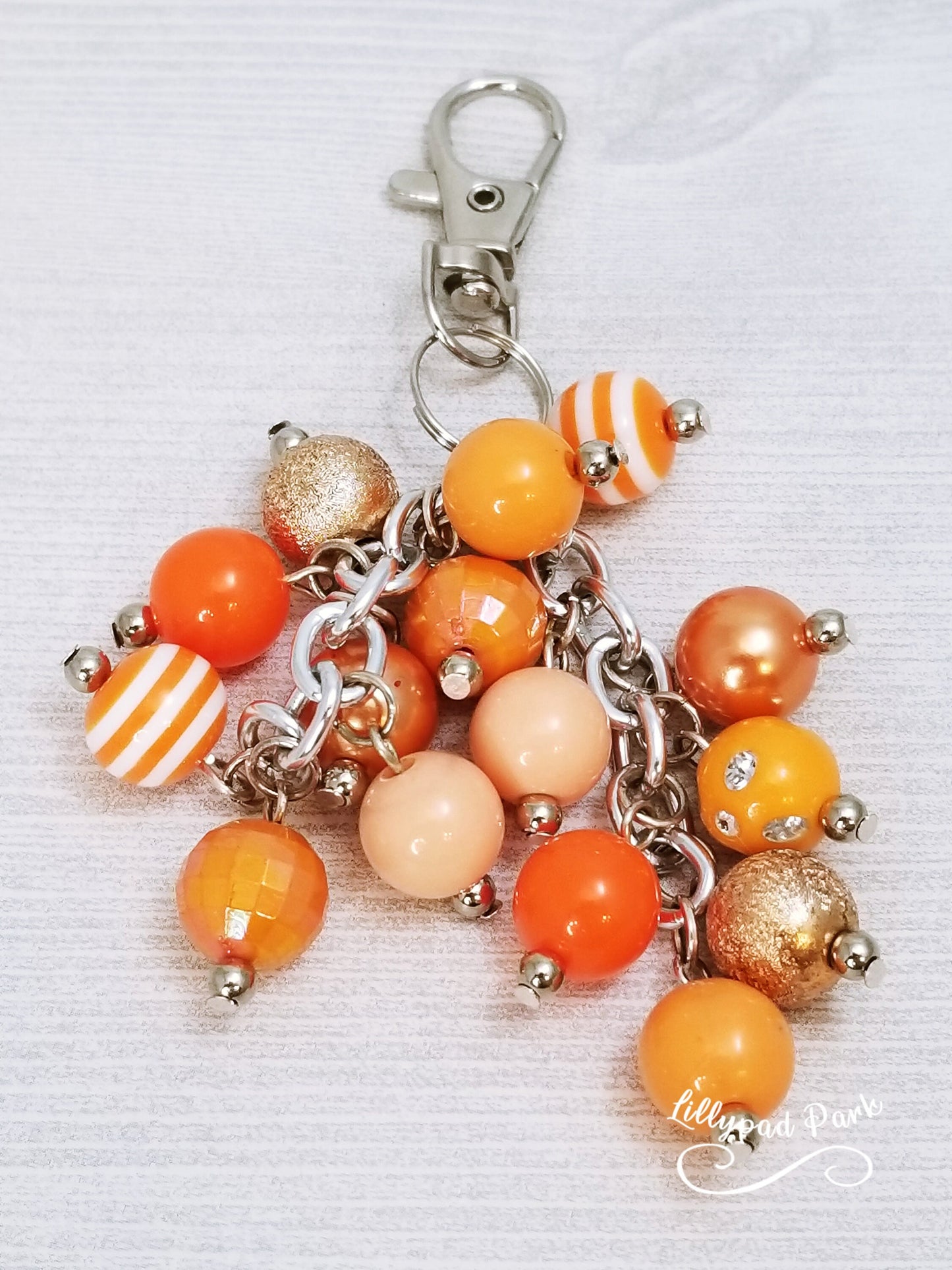 Handmade Beaded Mini Purse Charm or Bag Charm that dangles like a keychain