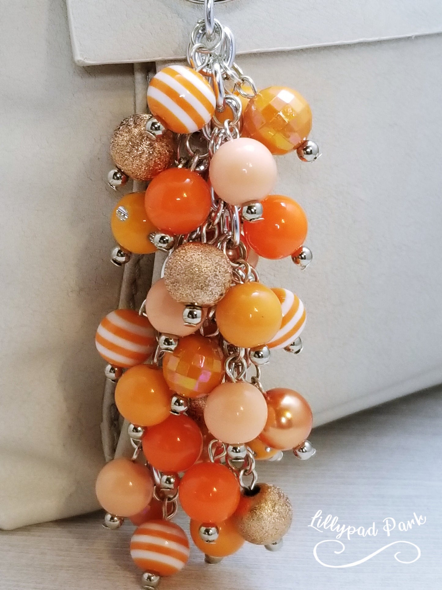 Handmade Beaded Purse Charm or Bag Charm that dangles like a keychain