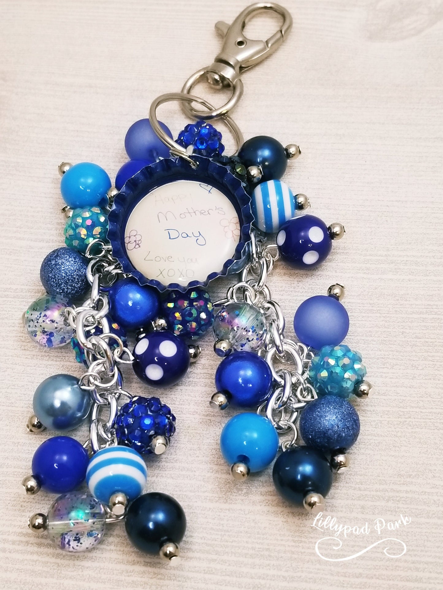 Handmade Beaded Purse Charm or Bag Charm that dangles like a keychain