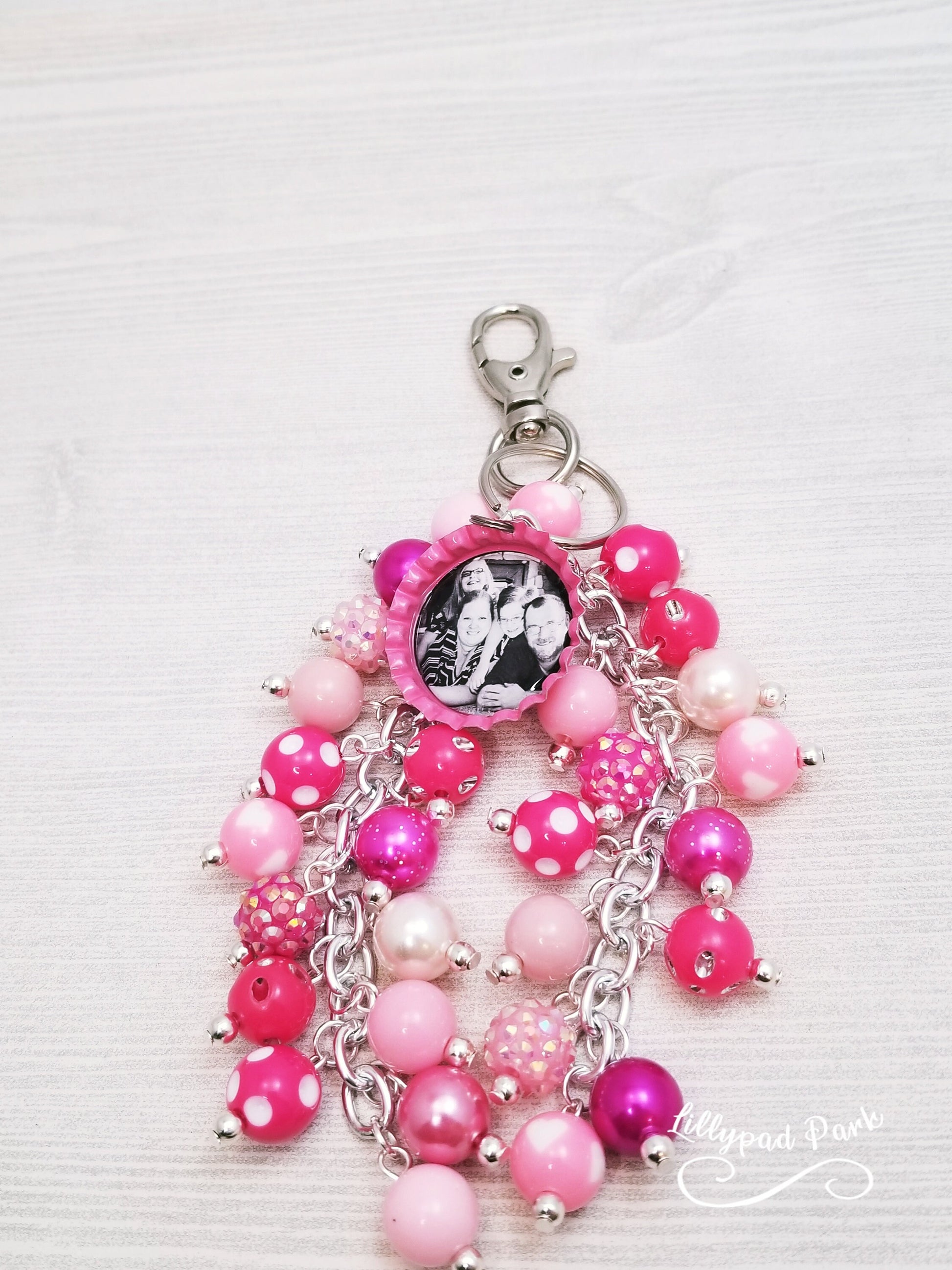 Handmade Beaded Purse Charm or Bag Charm that dangles like a keychain