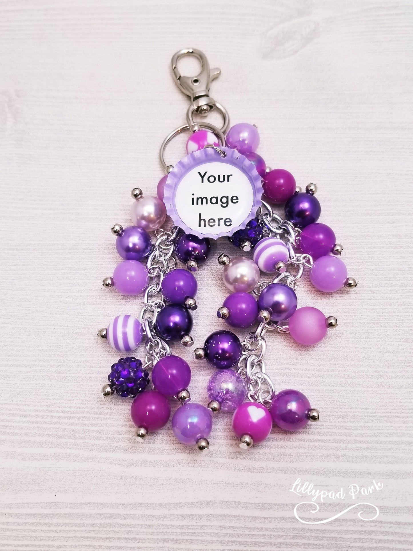 Handmade Beaded Purse Charm or Bag Charm that dangles like a keychain