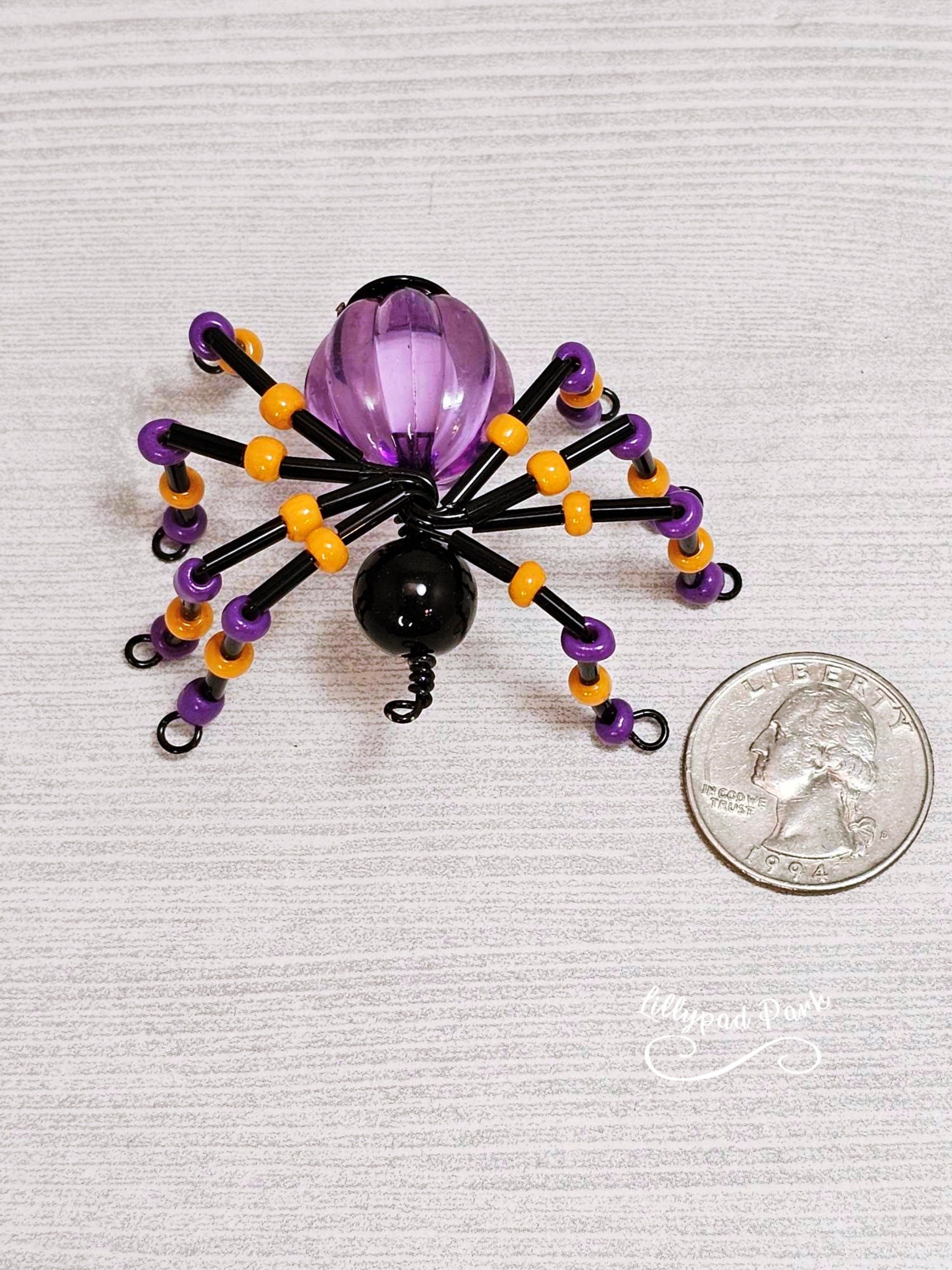 Handmade Beaded Spider for Halloween