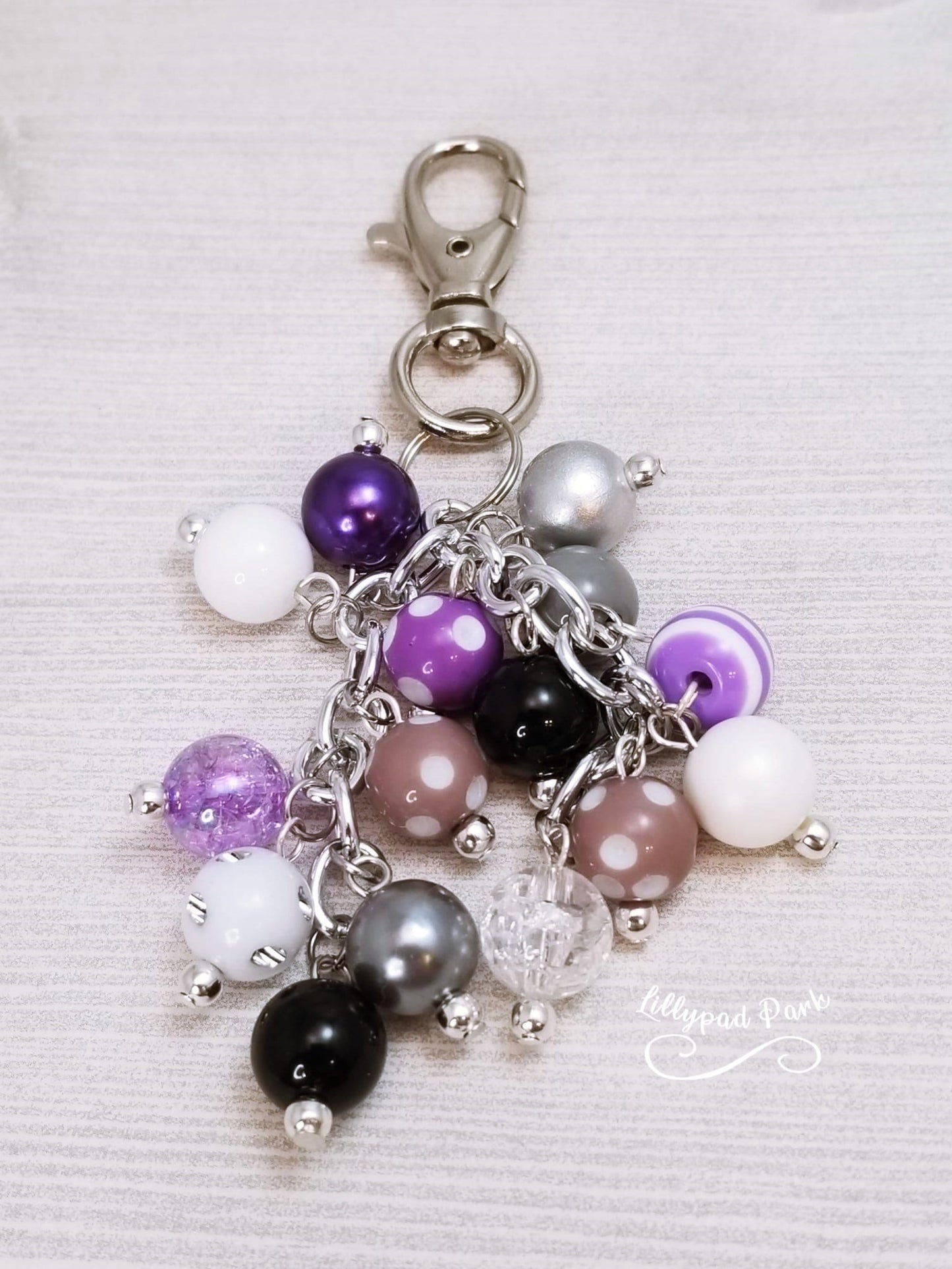 Handmade Beaded Mini Purse Charm or Bag Charm that dangles like a keychain