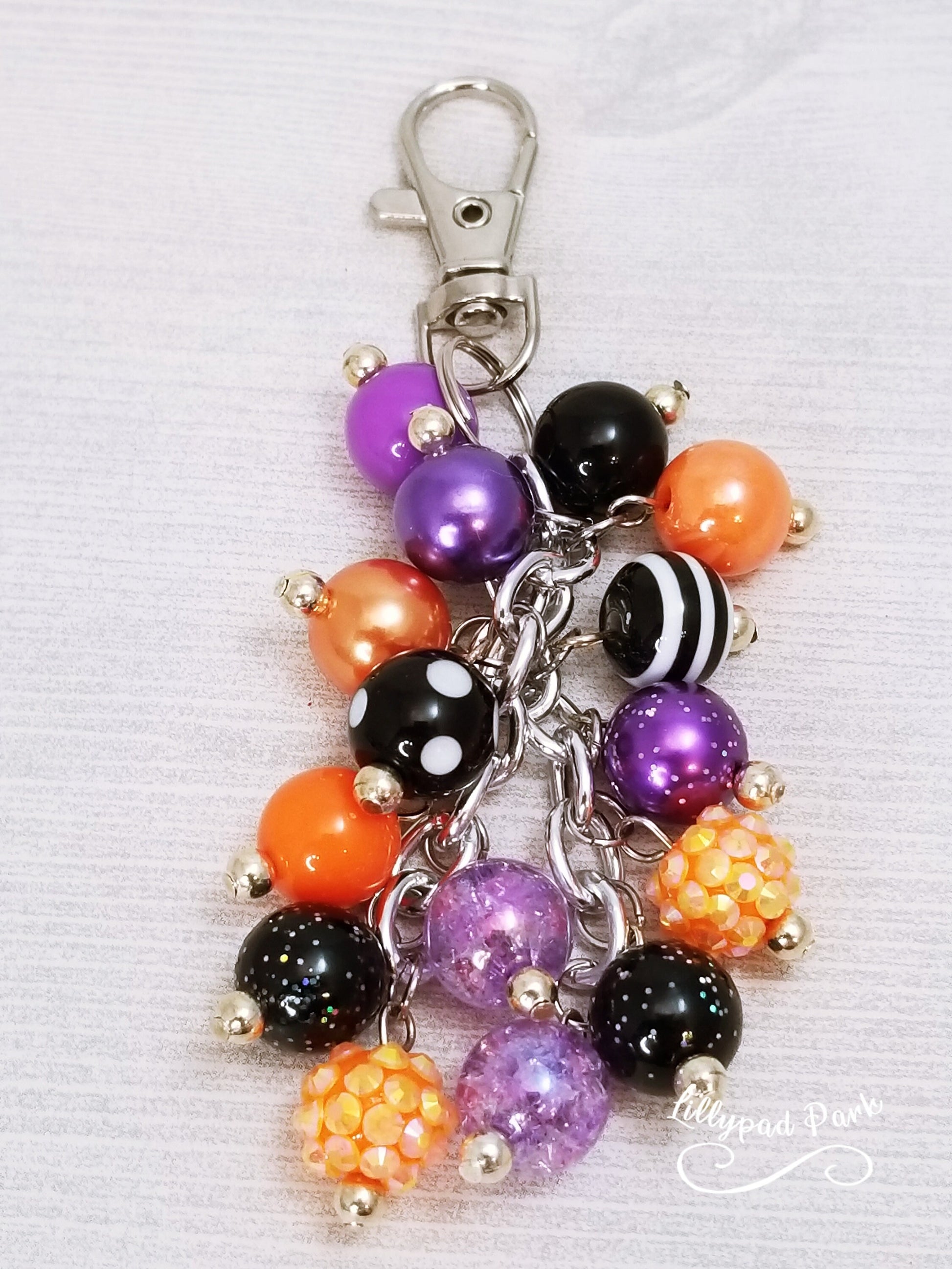 Handmade Beaded Mini Purse Charm or Bag Charm that dangles like a keychain