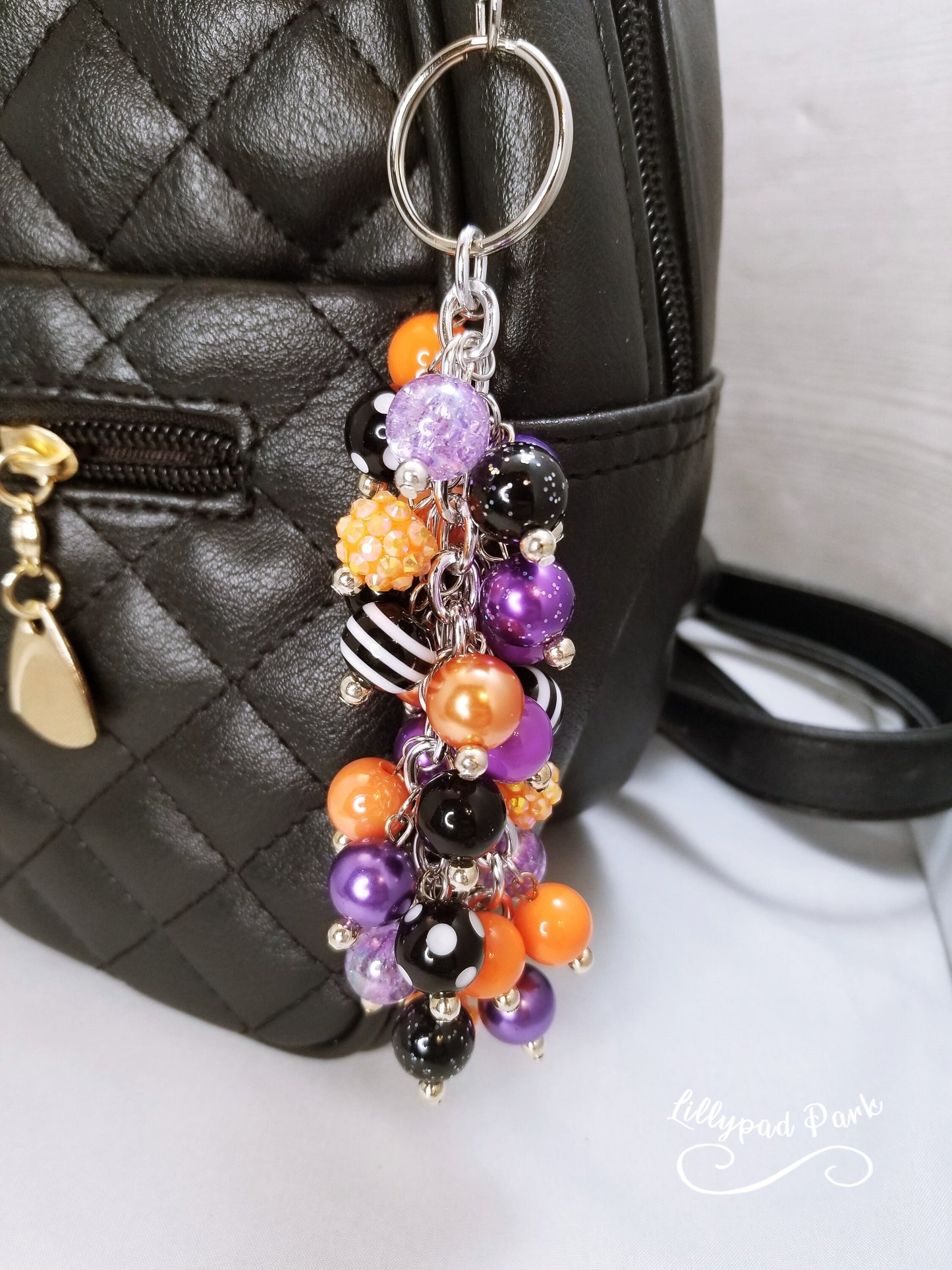 Handmade Beaded Purse Charm or Bag Charm that dangles like a keychain