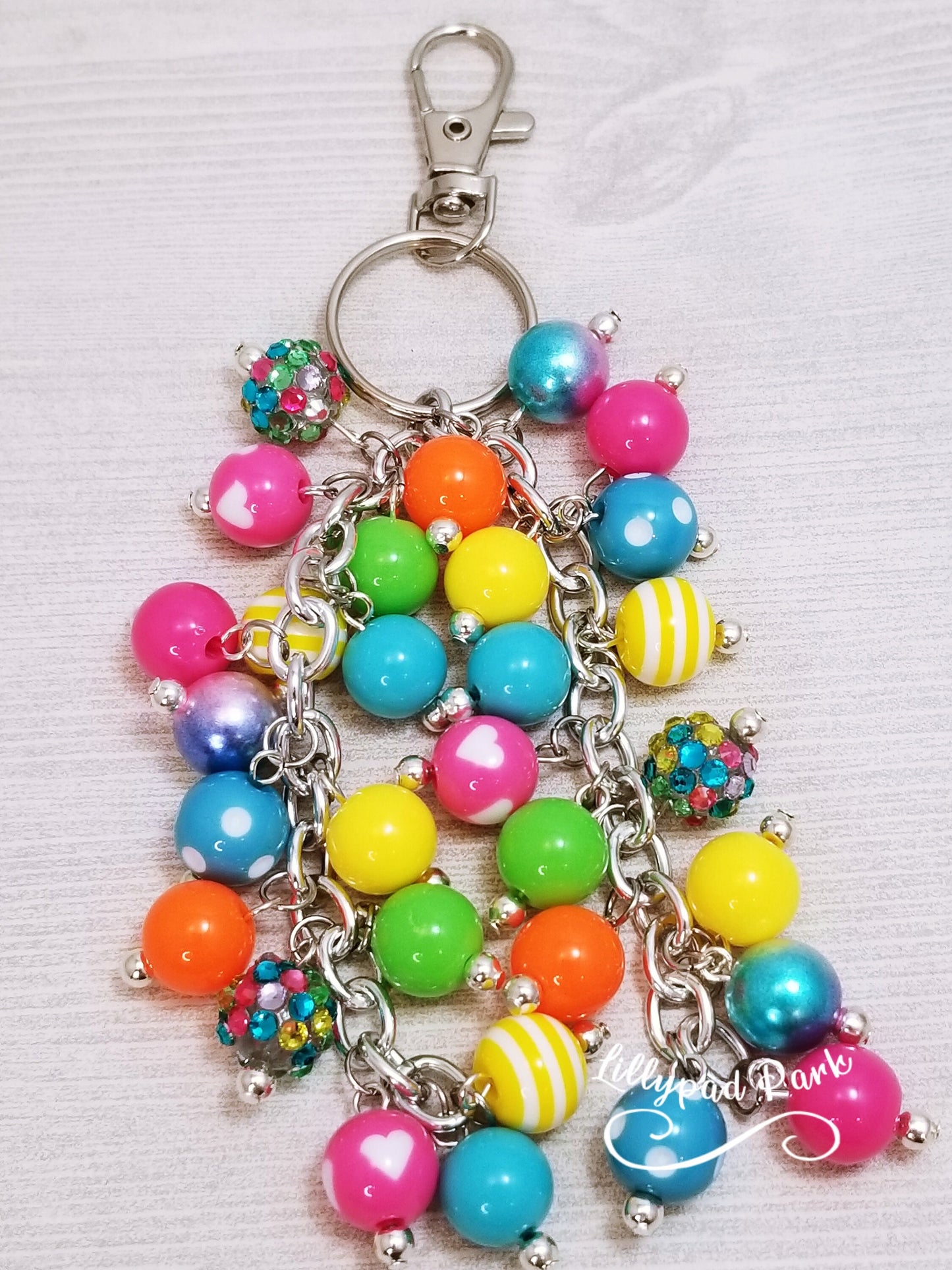 Handmade Beaded Purse Charm or Bag Charm that dangles like a keychain